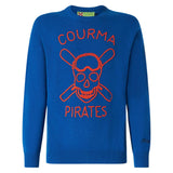 Maglione da uomo blu con ricamo Courma Pirates