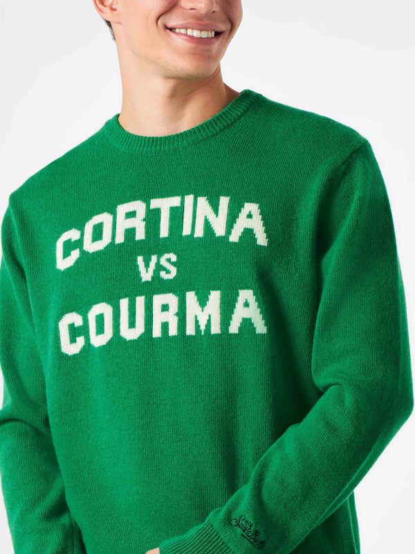 Man sweater with Cortina vs Courma lettering