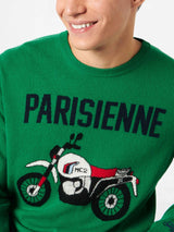 Maglione da uomo stampa jacquard motorbike