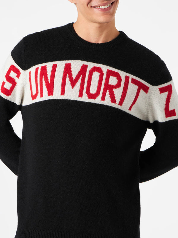 Man sweater with Sun Moritz print