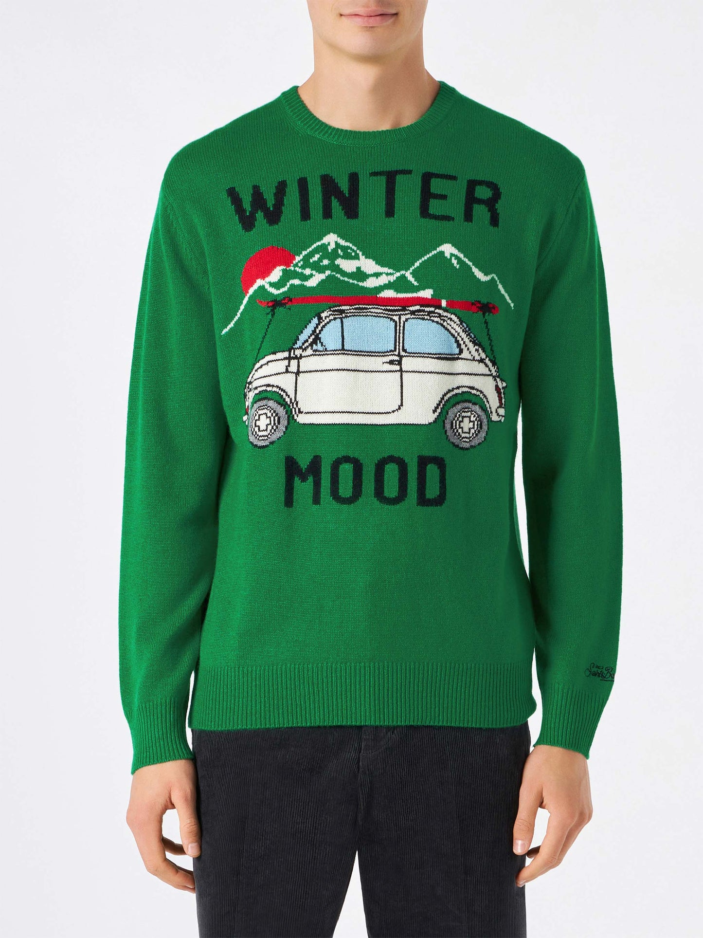Maglione da uomo con stampa auto