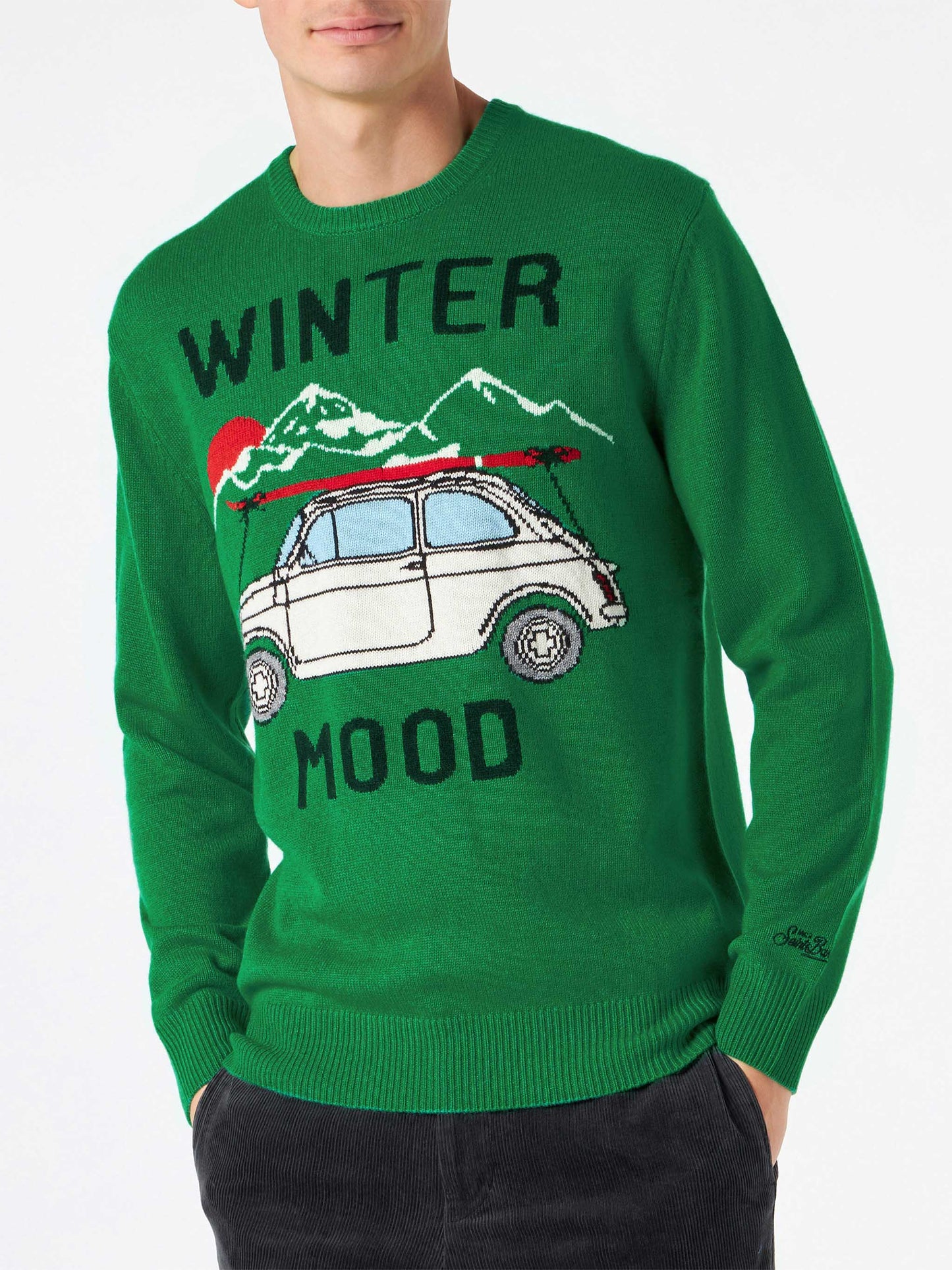 Maglione da uomo con stampa auto
