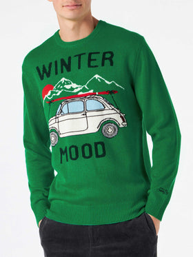 Maglione da uomo con stampa auto