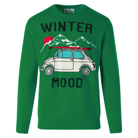 Maglione da uomo con stampa auto
