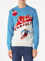 Man sweater with Campiglio postcard