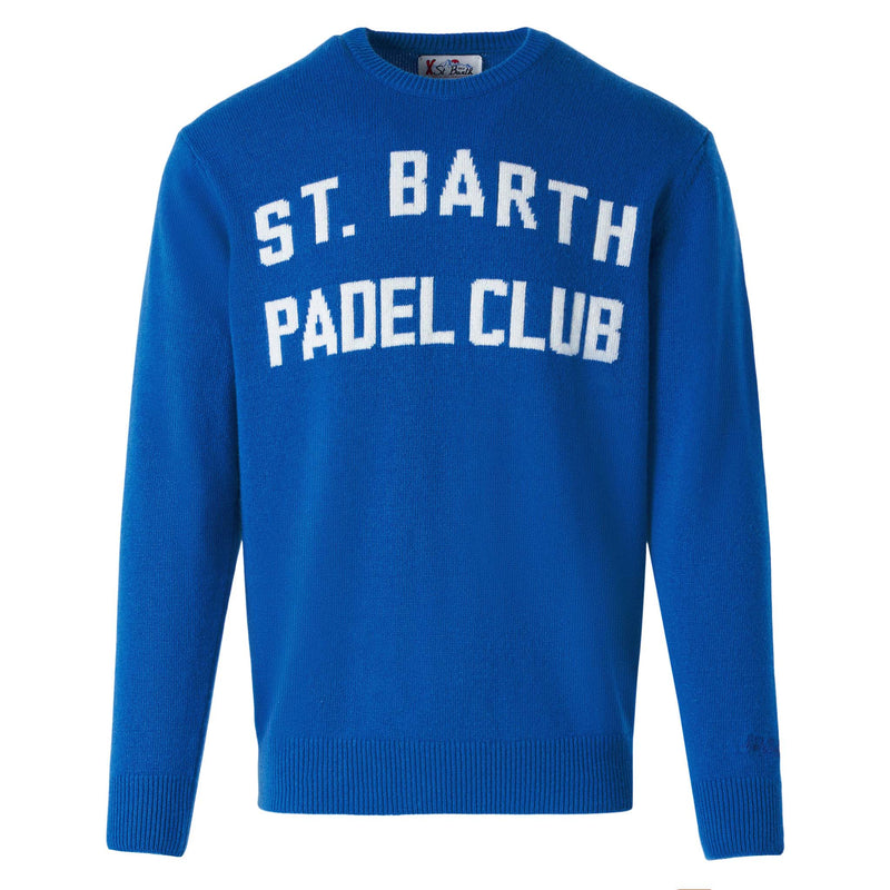 Maglione da uomo con scritta St. Barth Padel Club