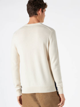 Maglione da uomo con stampa cartoline di St.Moritz