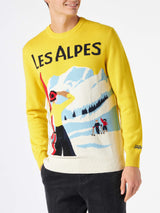 Herrenpullover mit Les-Alpes-Postkarte