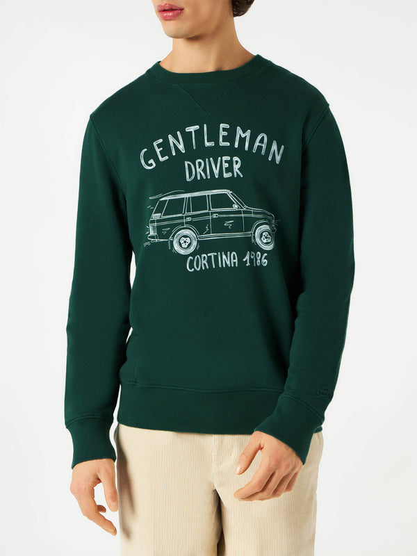 Cotton sweatshirt with Gentleman driver Cortina writing