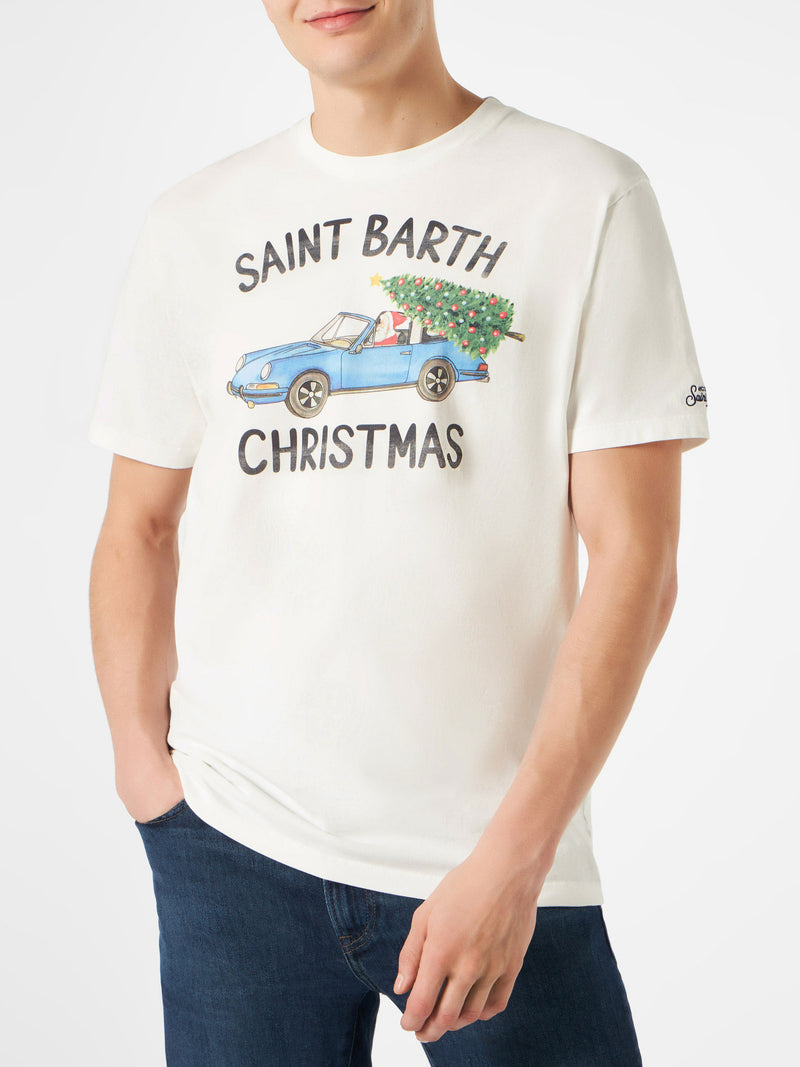 T-shirt da uomo con stampa Babbo Natale