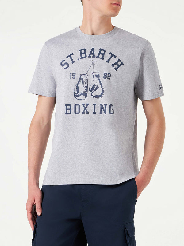 T-shirt da uomo in cotone con stampa St. Barth Boxing