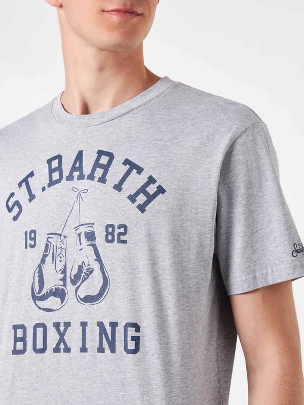 T-shirt da uomo in cotone con stampa St. Barth Boxing