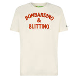 White t-shirt Man red Bombardino & slittino print