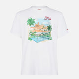 T-shirt da uomo in cotone con ricamo Ibiza Padel Club