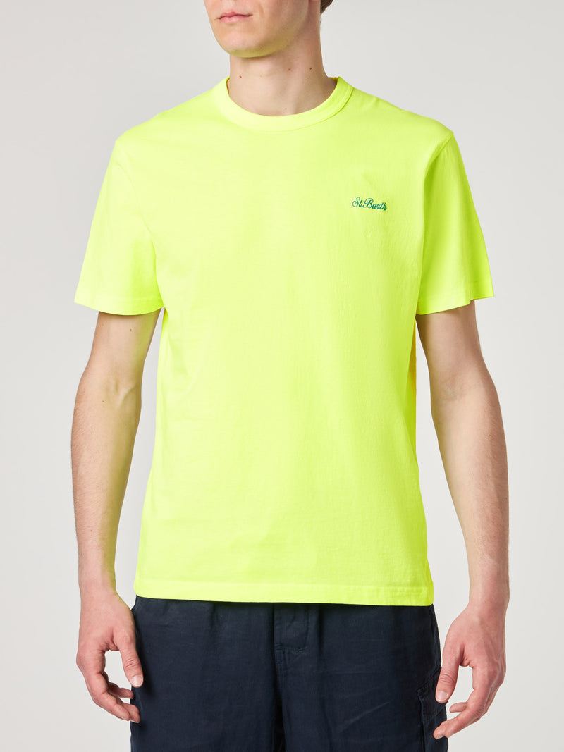 Man yellow cotton t-shirt