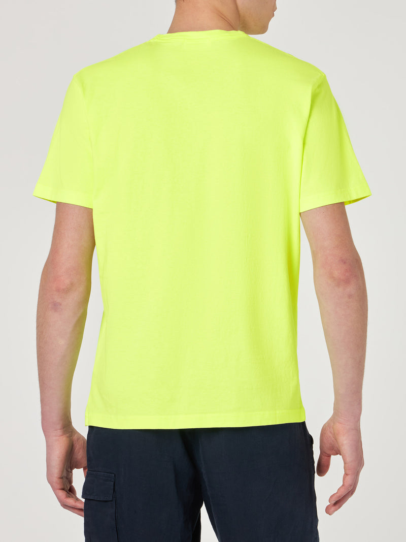 Man yellow cotton t-shirt