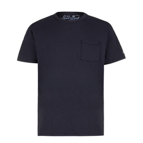 Blaues Marine-T-Shirt für Herren mit Vordertasche
