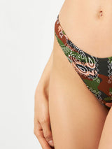 Damen-Bralette-Bikini mit nachgeahmtem Bandana-Print