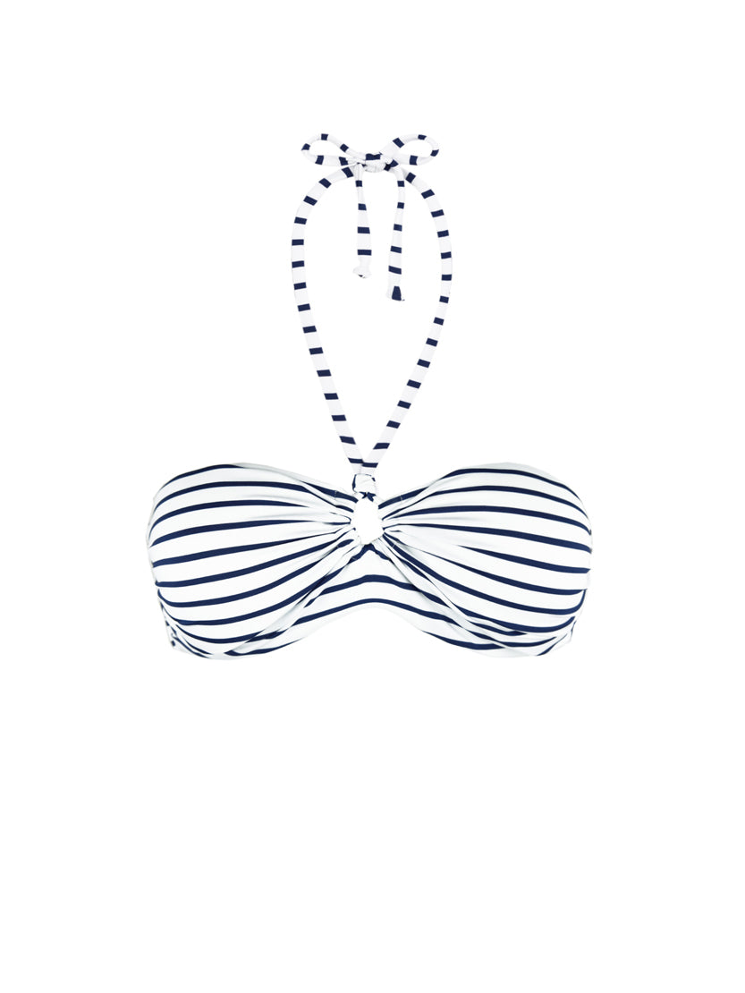 Striped print bandeau top - MC2 Saint Barth