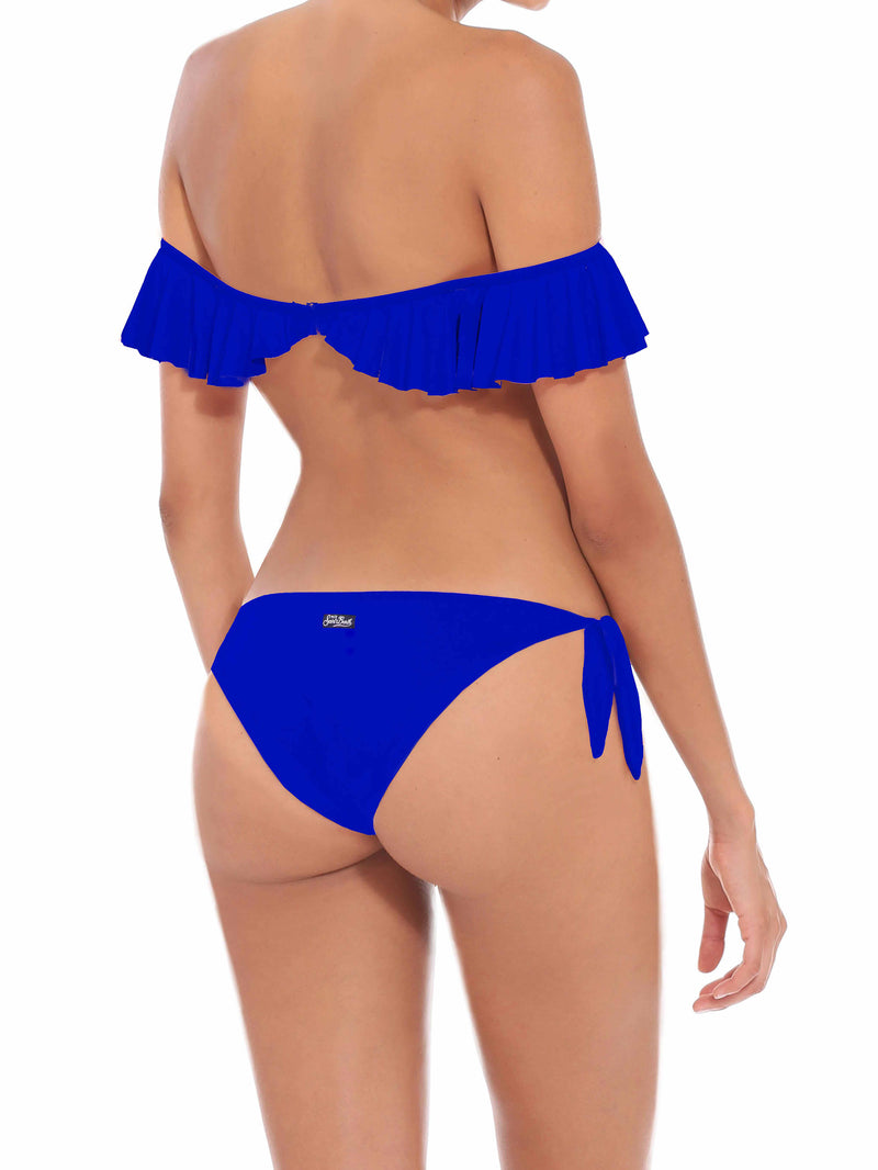 Off-shoulder ruffled bluette bikini