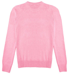 Woman pink sweater All you need is love embroidery