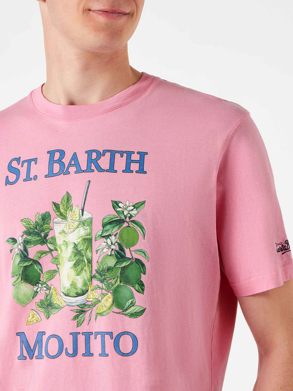 Herren-T-Shirt aus Baumwolle mit St. Barth Mojito-Aufdruck