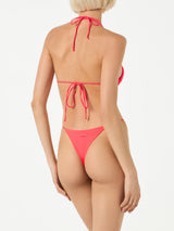 Bandeau-Bikini für Damen in Neonrot