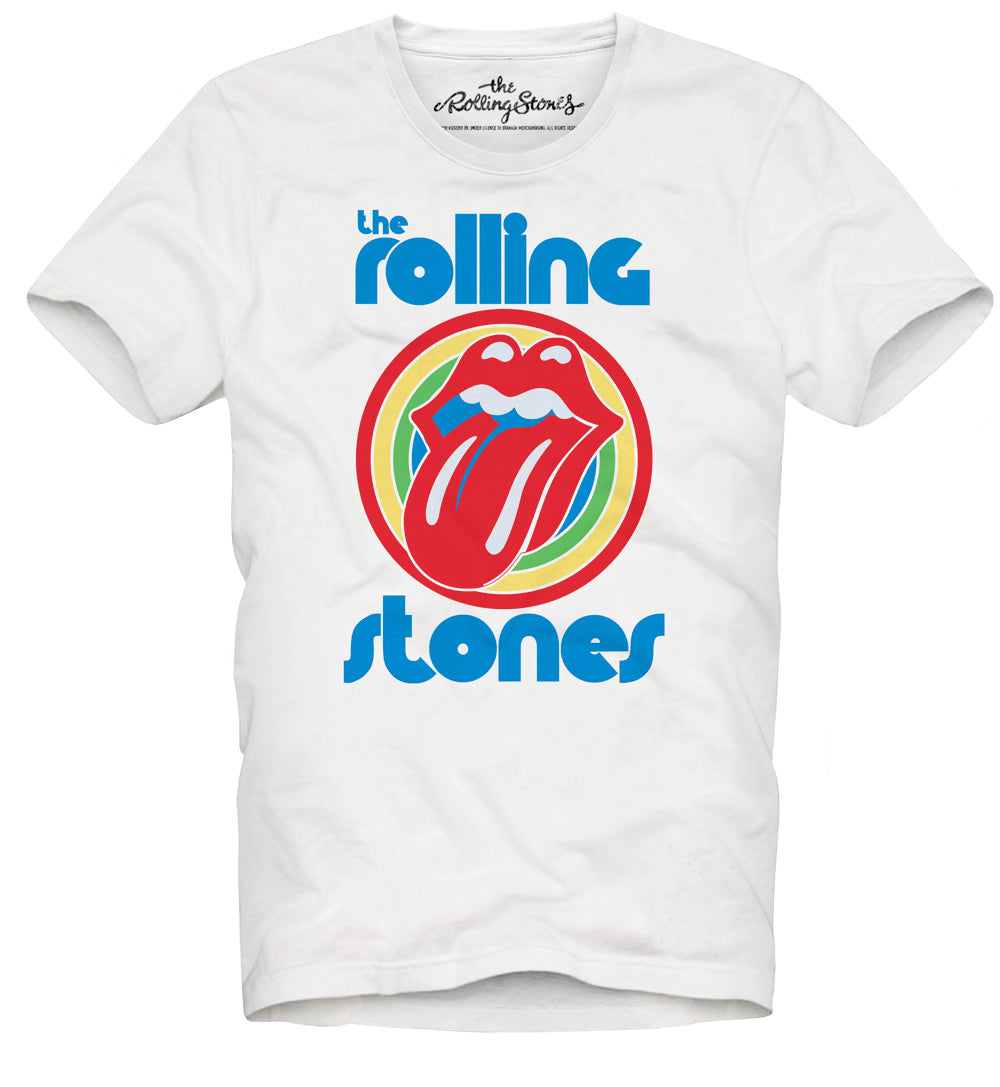 The Rolling Stones Maglietta Uomo – Europe '82 Tour, Blu, Cotone Morbido