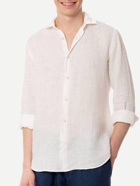 Man white linen Pamplona shirt - MC2 Saint Barth
