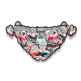 Girl swim briefs with tropical print