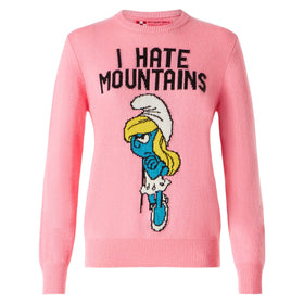 Maglia donna rosa odio le montagne Puffetta | ©PEYO EDIZIONE SPECIALE