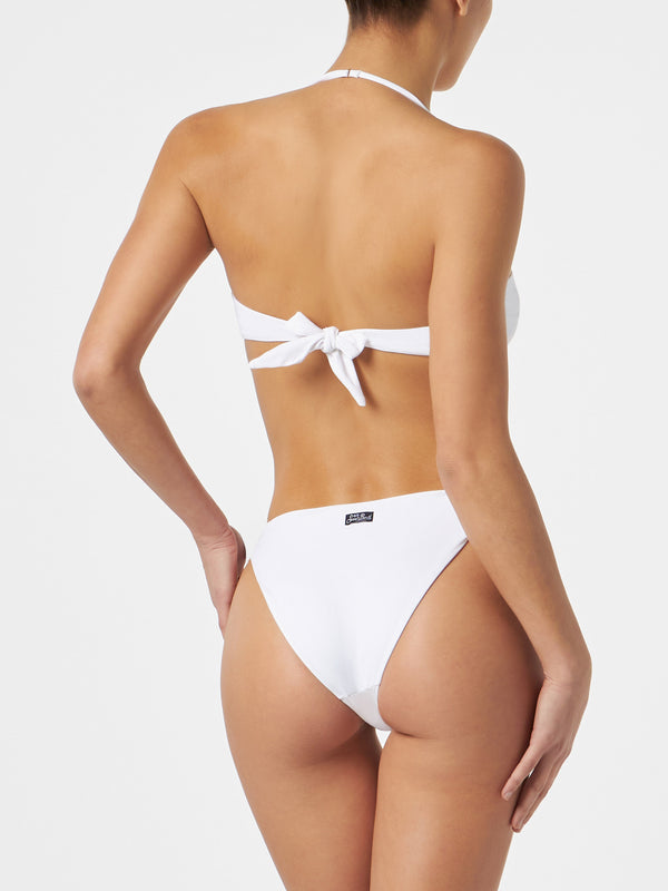 Weißer Bandeau-Bikini für Damen