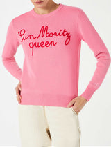 Maglione da donna con ricamo Sun Moritz Queen