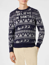 Maglia da uomo con scritta I believe in Santa