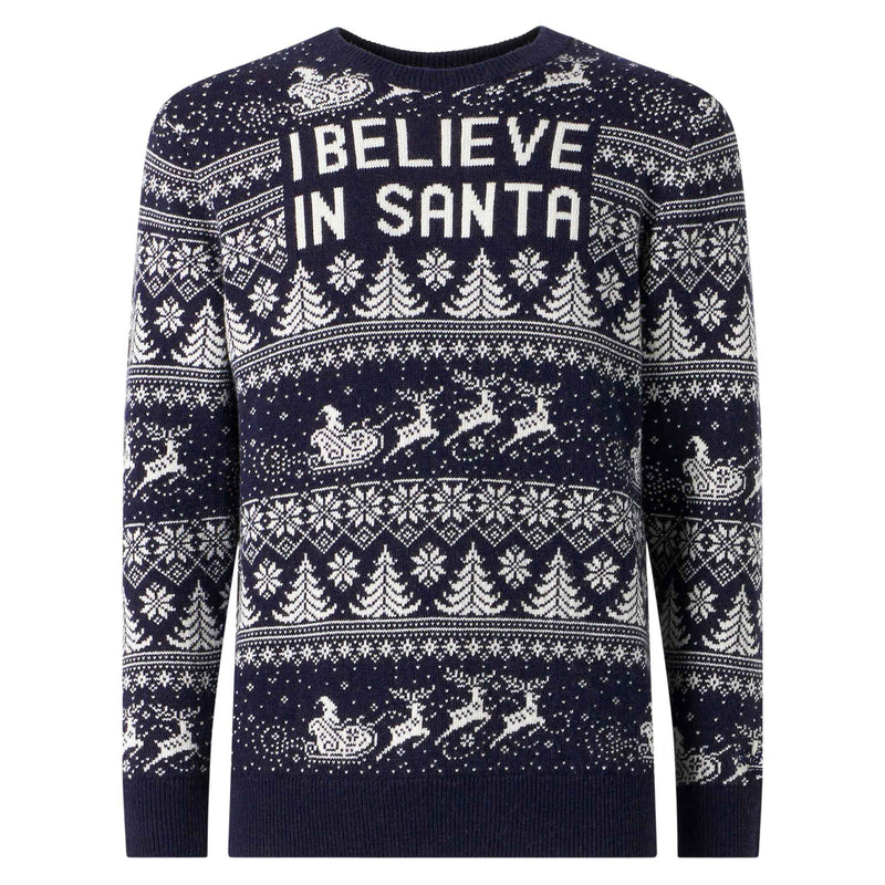 Maglia da uomo con scritta I believe in Santa