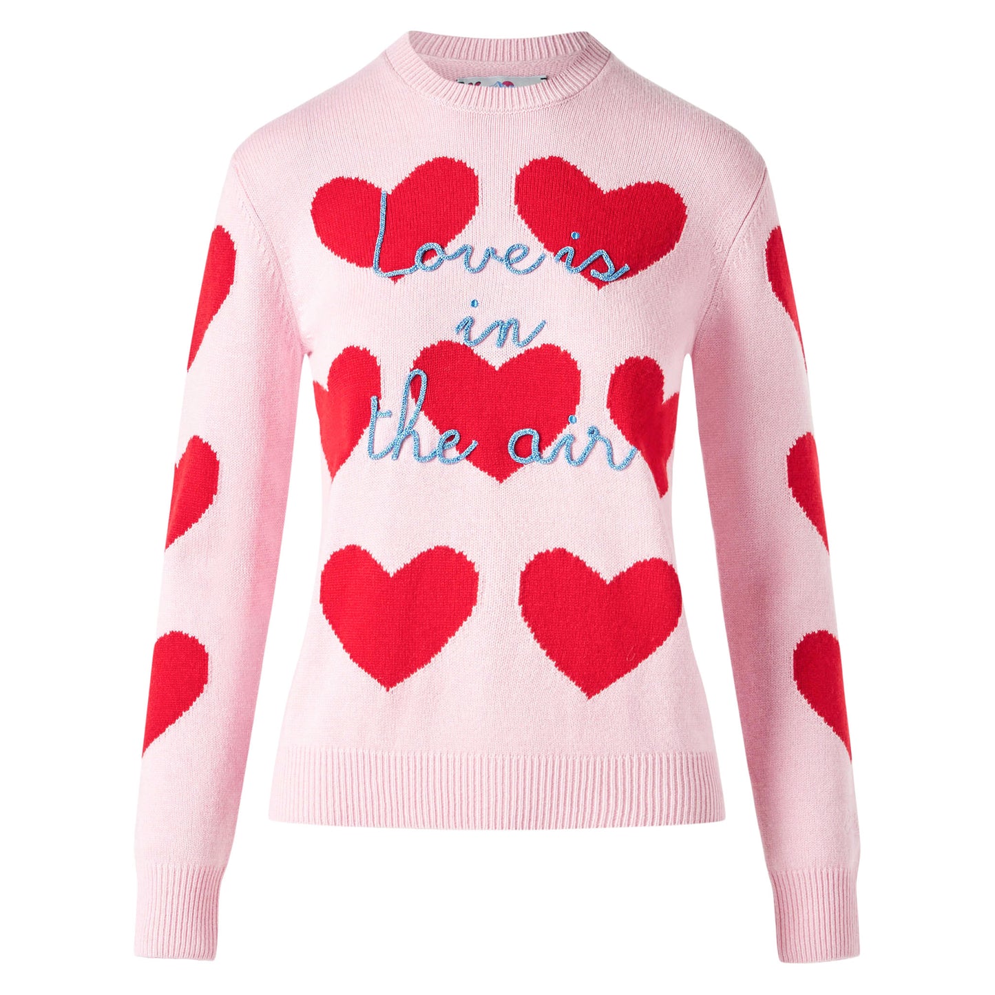 Maglione da donna con stampa cuori