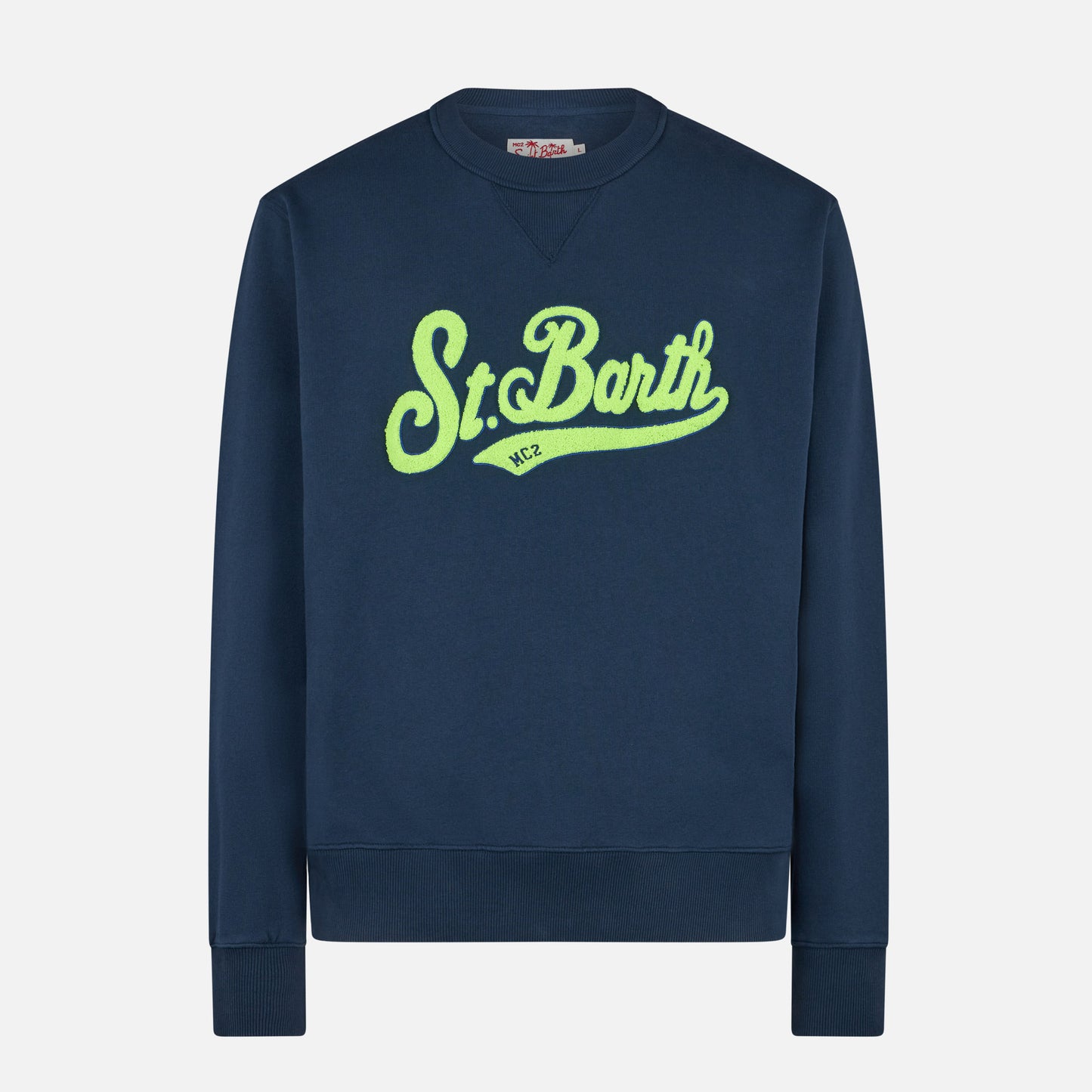 Man cotton sweatshirt with St. Barth terry patch