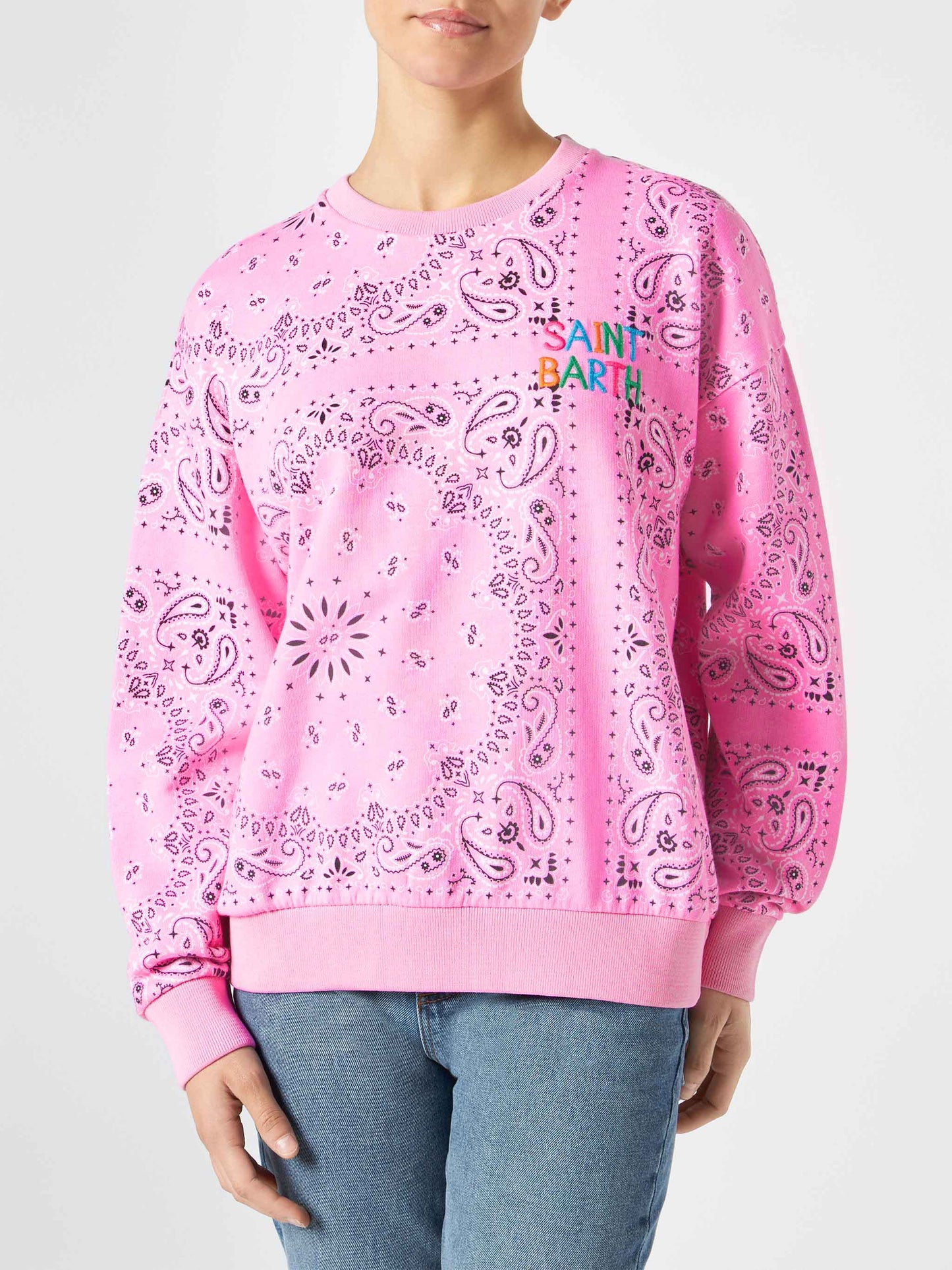 Damen Sweatshirt Stardust mit Bandanna-Print