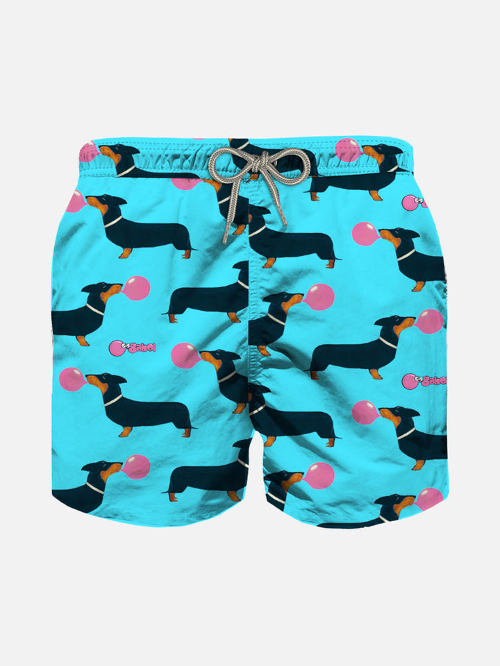 Badeshorts für Jungen mit Dackel- und Big Babol-Aufdruck | GROSSE BABOL® SONDEREDITION