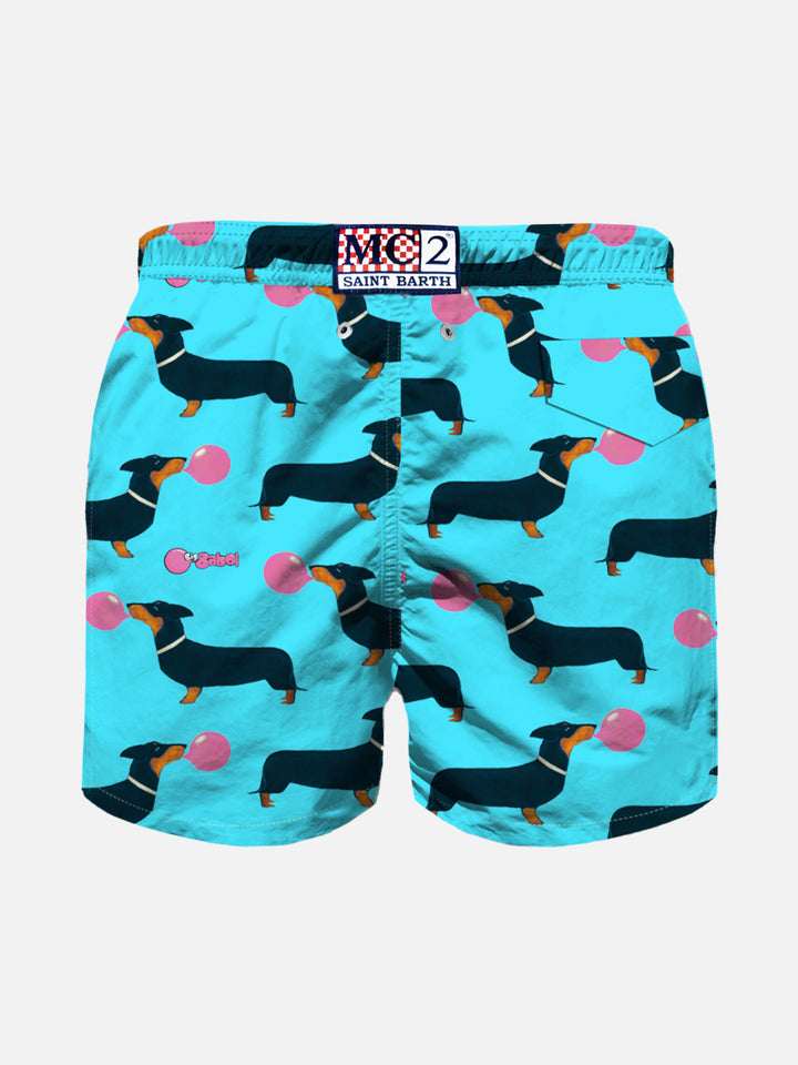 Badeshorts für Jungen mit Dackel- und Big Babol-Aufdruck | GROSSE BABOL® SONDEREDITION