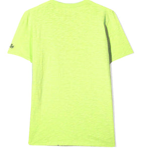 T-shirt da bambino giallo fluo navicella Ufo