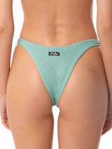 Woman sage crinkle swim briefs