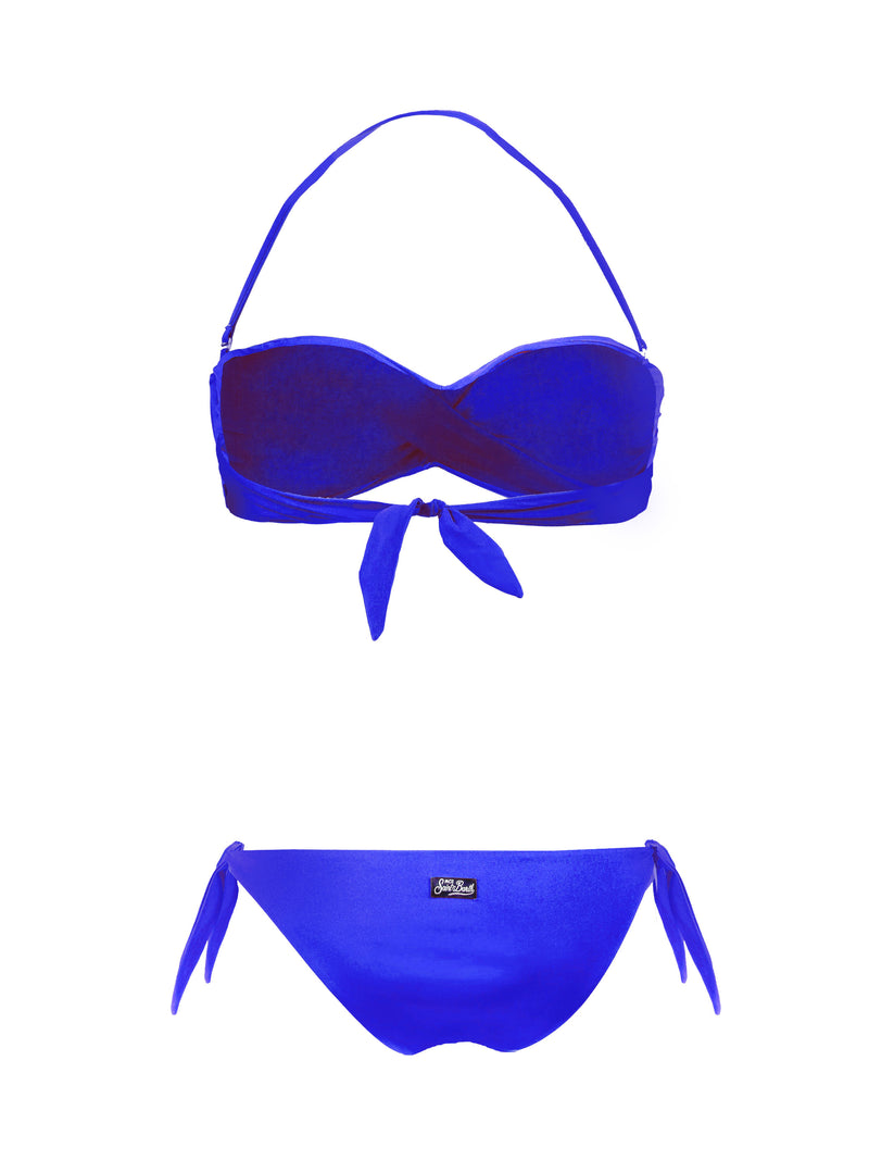 Bluette draped bandeau bikini