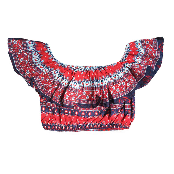 Crop top bambina con volant