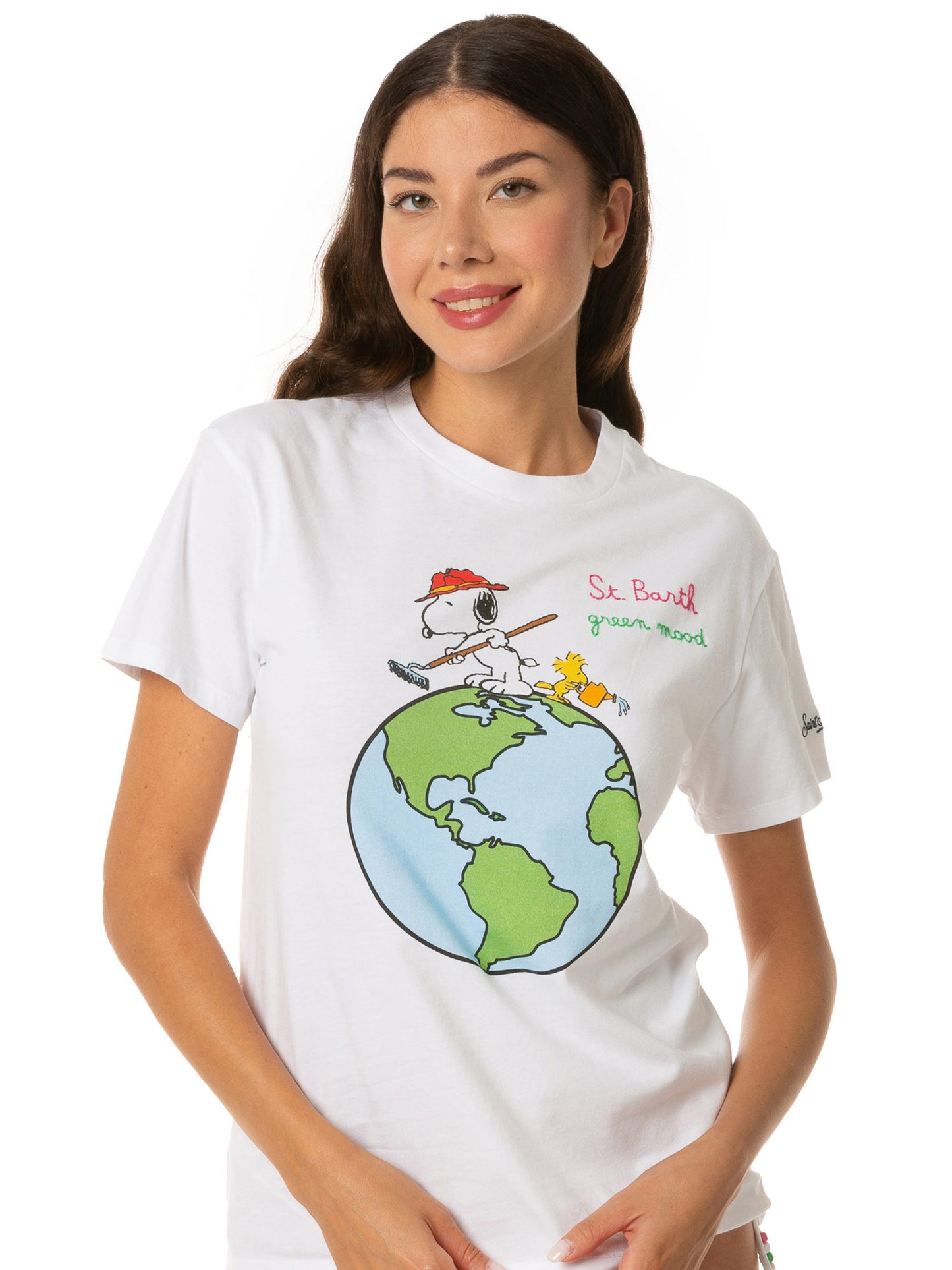 T-shirt da donna in cotone con stampa Snoopy | SNOOPY - EDIZIONE SPECIALE PEANUTS™