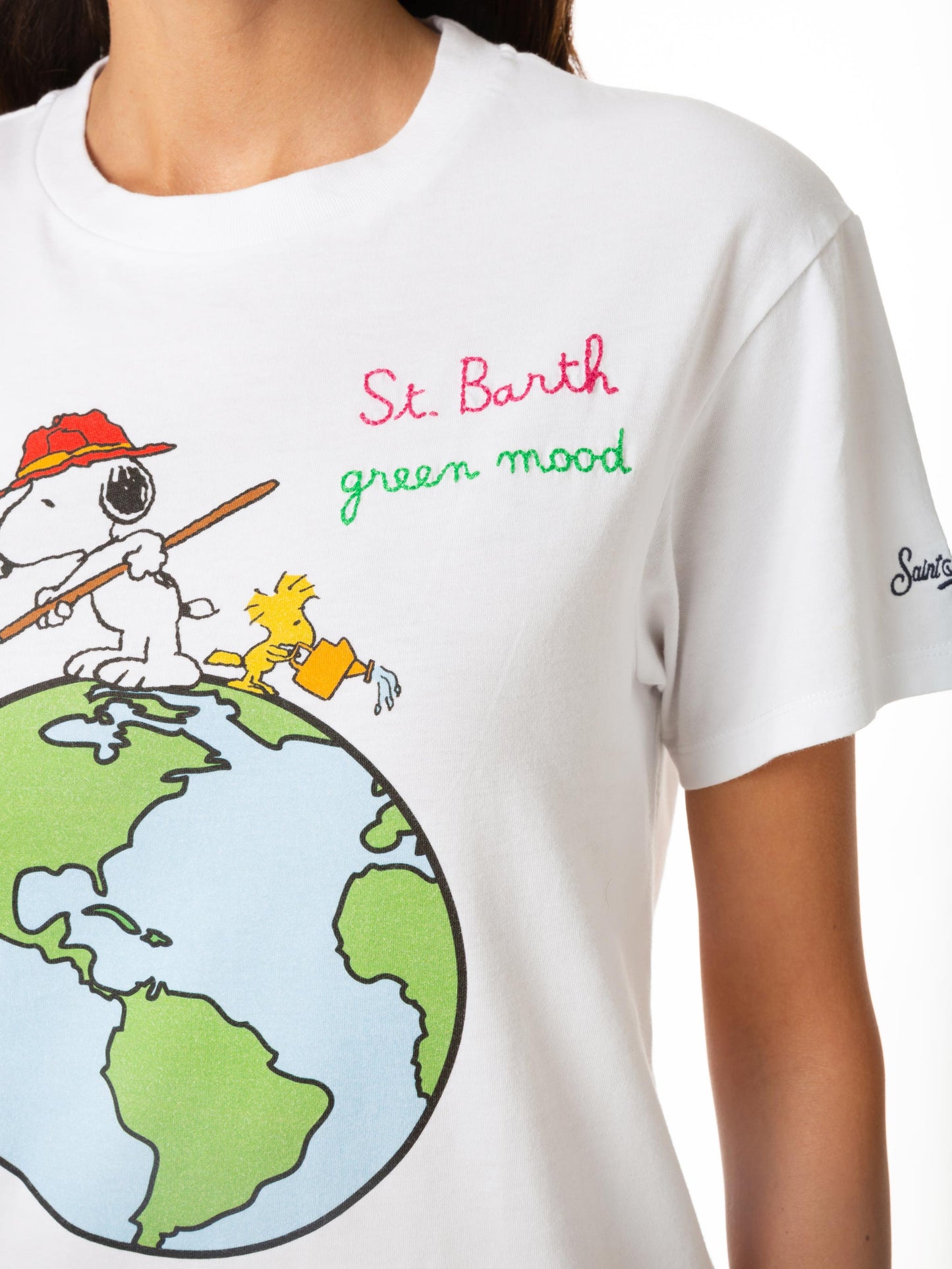 T-shirt da donna in cotone con stampa Snoopy | SNOOPY - EDIZIONE SPECIALE PEANUTS™
