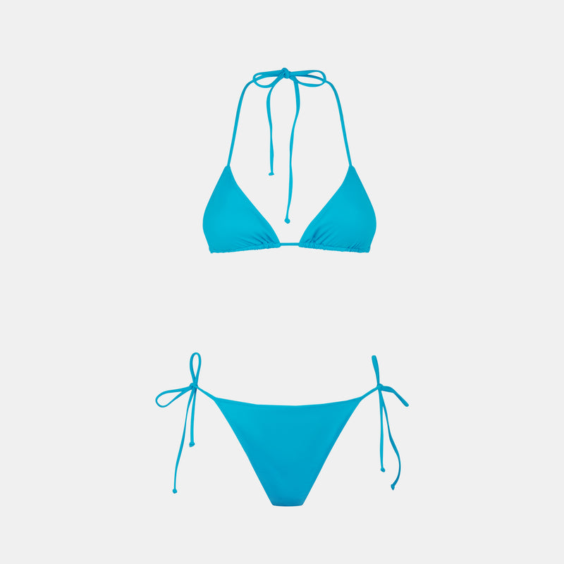 Türkiser Damen-Triangel-Bikini