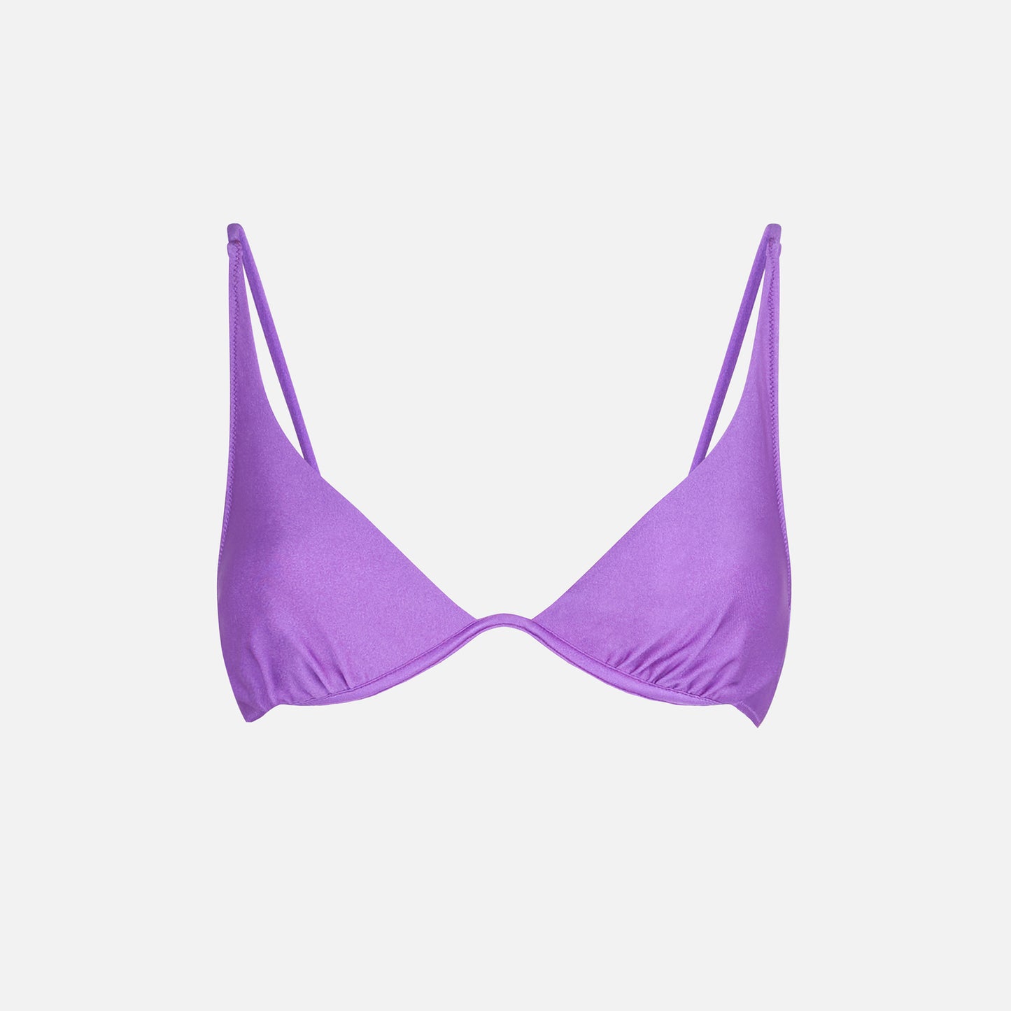 Woman shiny violet V-wired top - MC2 Saint Barth