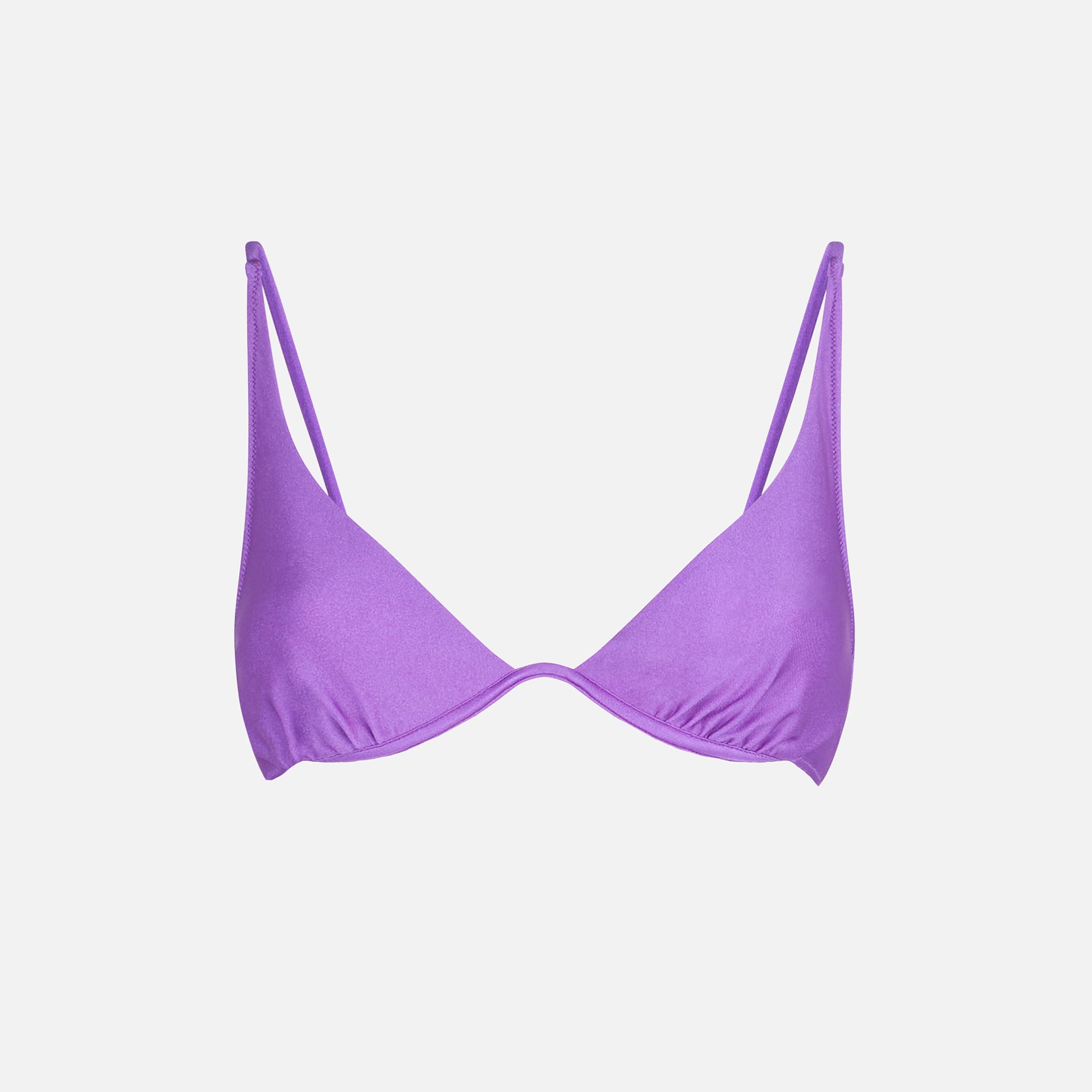 Woman shiny violet V-wired top - MC2 Saint Barth