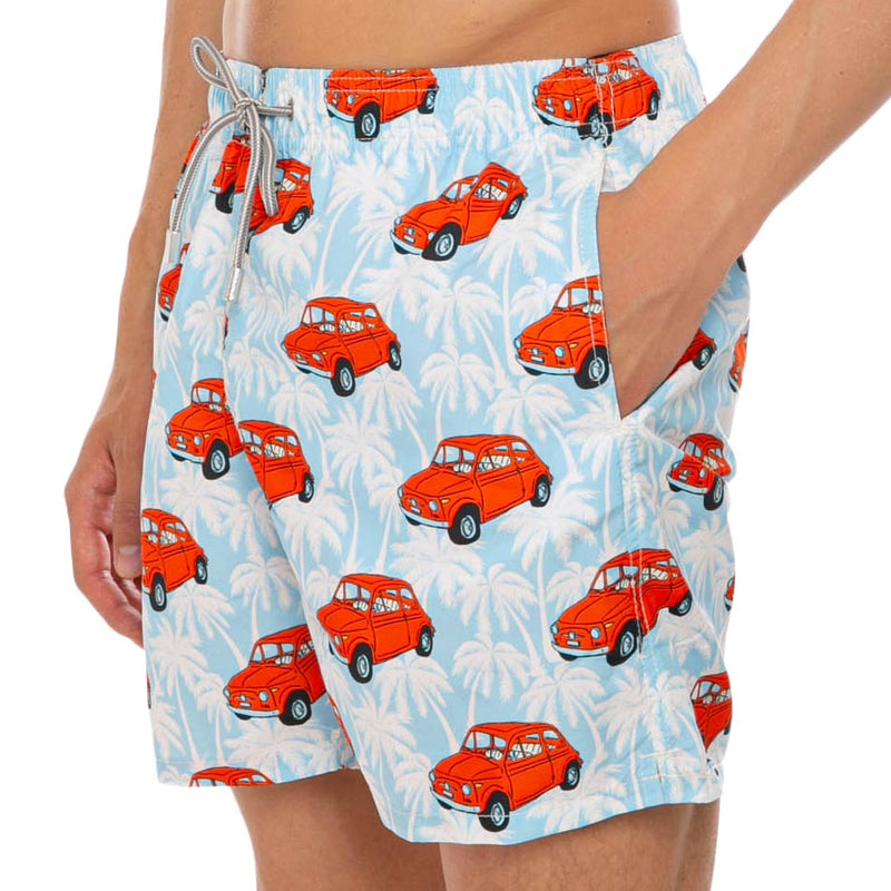 Man swim shorts with Fiat 500 car print | |FIAT© 500 Special Edition